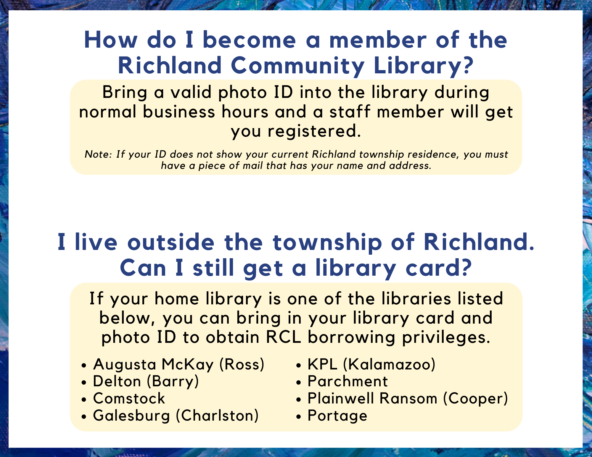 Types of Library Cards