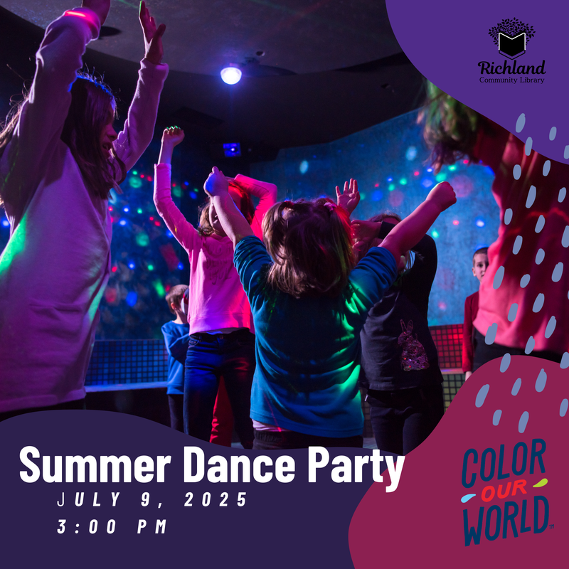 summer dance party all ages welcome July 9 at 3 PM