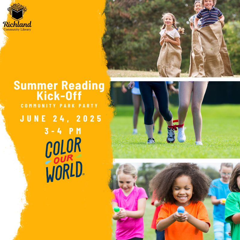Summer Reading Kick Off all ages welcome June 24 at 3 pm
