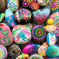 Teen Paint a Rock Craft