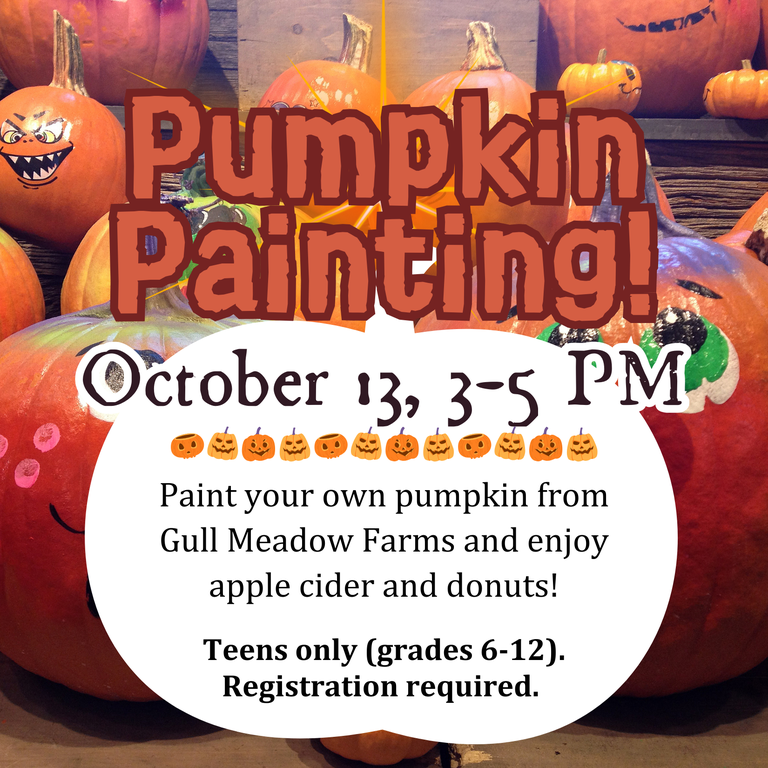 Teen Pumpkin Painting event flyer