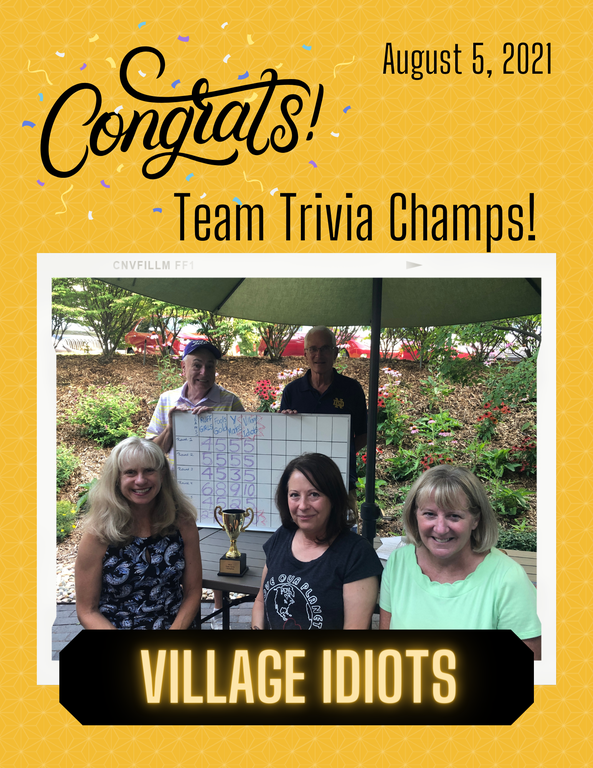 2021.08 Trivia Winners